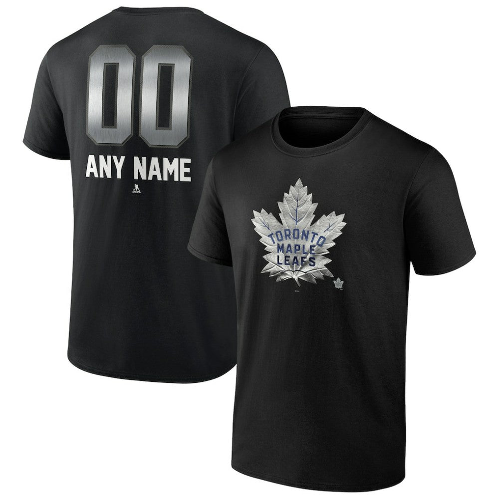 Toronto Maple Leafs Personalized Midnight Mascot Logo T-Shirt - Black - NHL
