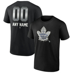 Toronto Maple Leafs Personalized Midnight Mascot Logo T-Shirt - Black - NHL