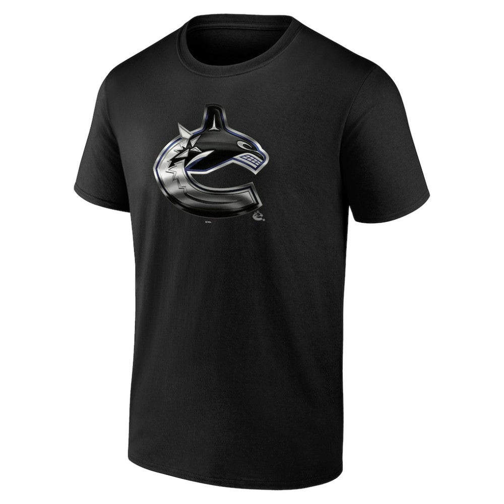 Vancouver Canucks Personalized Midnight Mascot Logo T-Shirt - Black - NHL