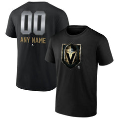 Vegas Golden Knights Personalized Midnight Mascot Logo T-Shirt - Black - NHL