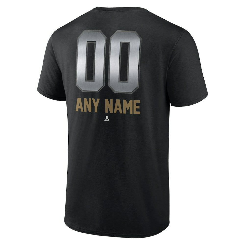 Vegas Golden Knights Personalized Midnight Mascot Logo T-Shirt - Black - NHL
