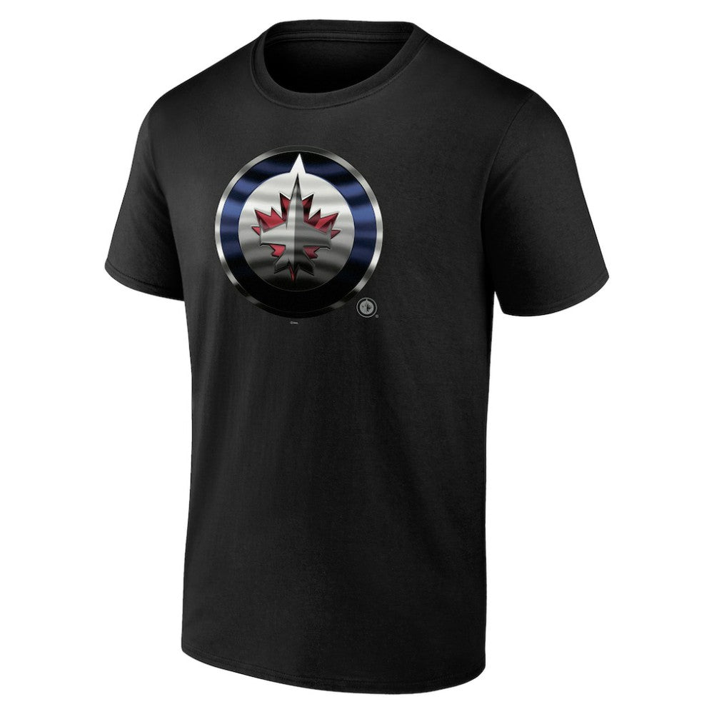 Winnipeg Jets Personalized Midnight Mascot Logo T-Shirt - Black - NHL