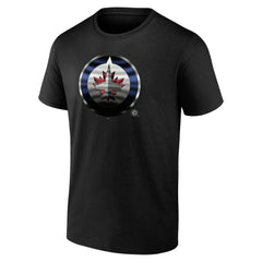 Winnipeg Jets Personalized Midnight Mascot Logo T-Shirt - Black - NHL