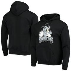 Las Vegas Raiders Junk Food Disney Mickey Quarterback Pullover Hoodie Black | NFL