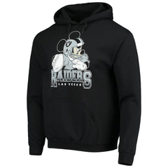 Las Vegas Raiders Junk Food Disney Mickey Quarterback Pullover Hoodie Black | NFL