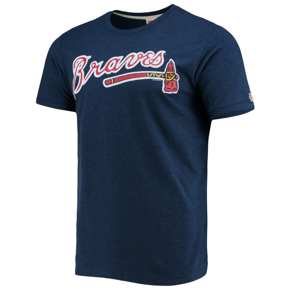 Atlanta Braves Homage Hand-Drawn Logo Tri-Blend T-Shirt - MLB
