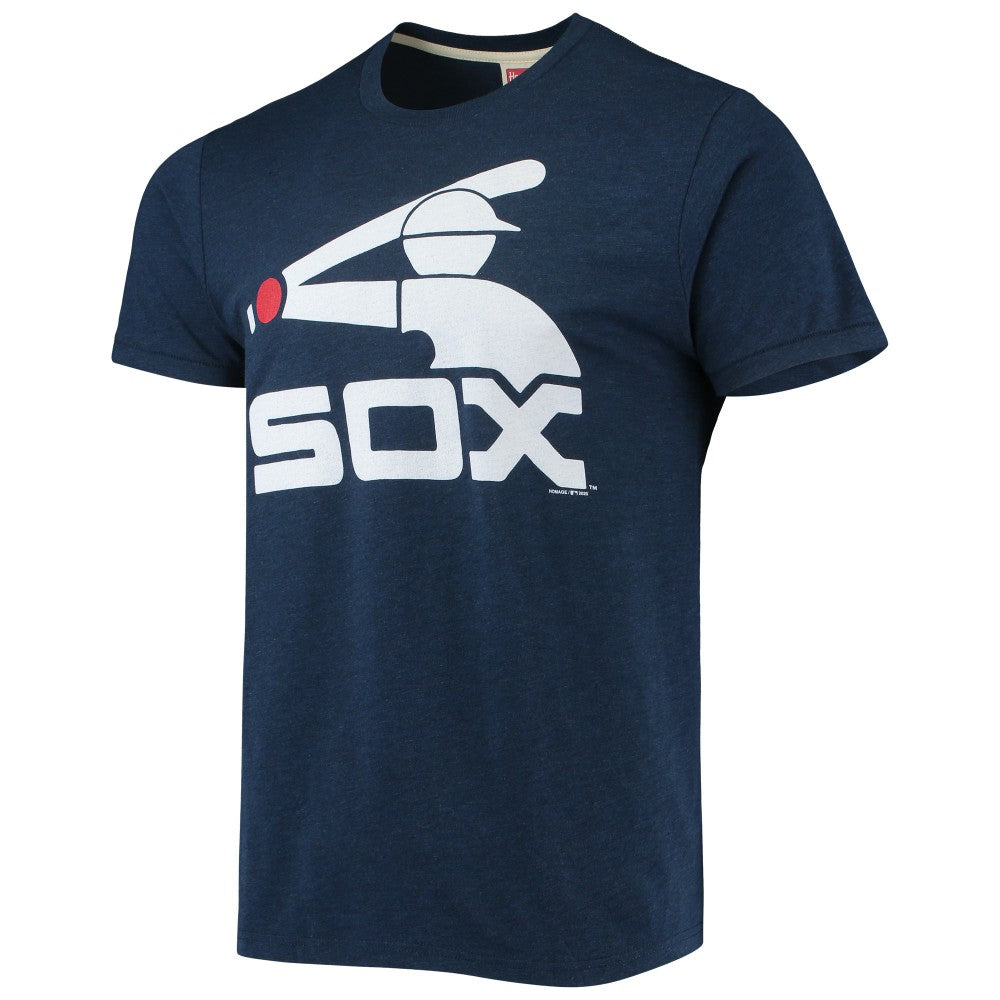 Chicago White Sox Homage Hand-Drawn Logo Tri-Blend T-Shirt - MLB