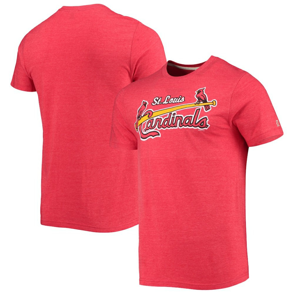 St. Louis Cardinals Homage Hand-Drawn Logo Tri-Blend T-Shirt - MLB