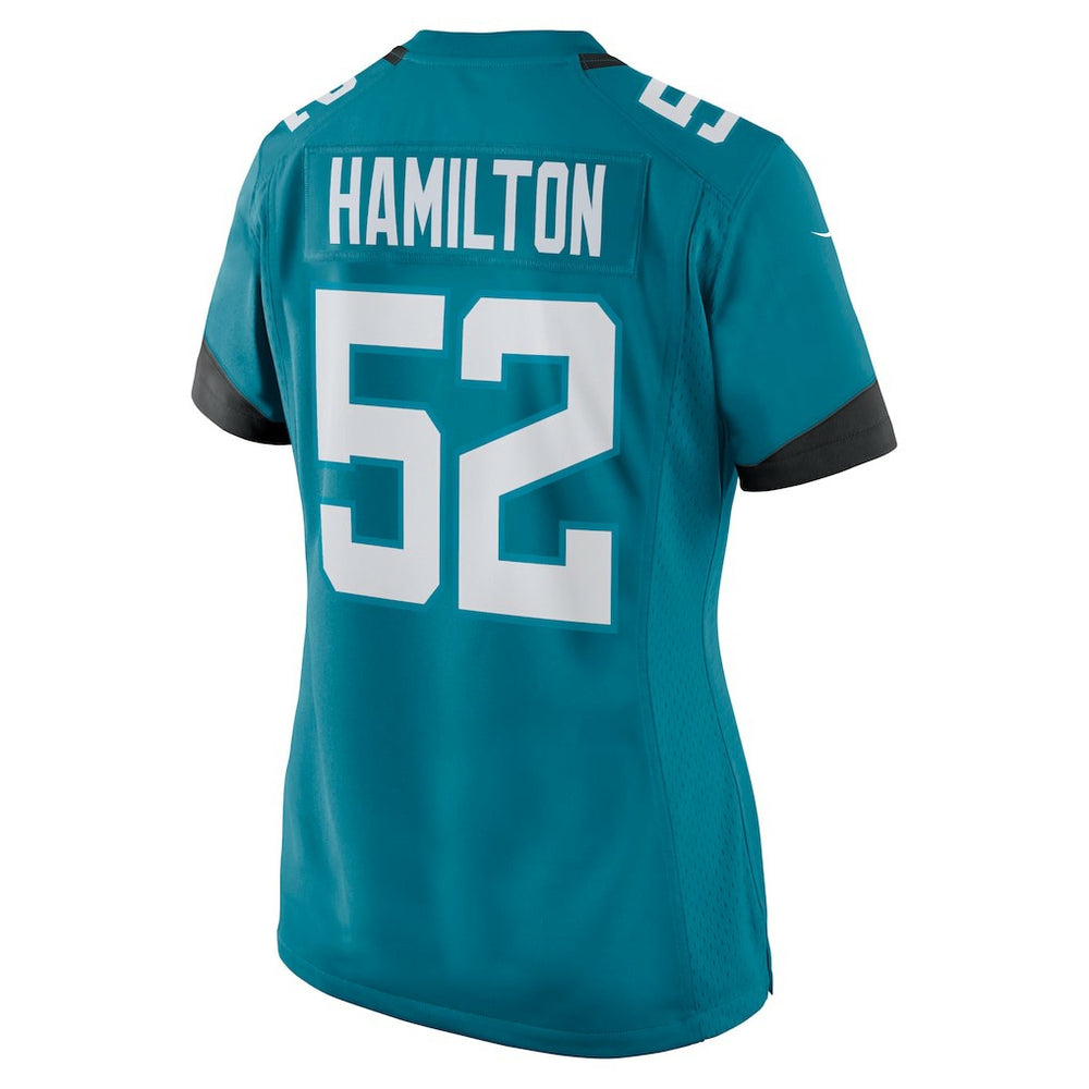 DaVon Hamilton Jacksonville Jaguars Women's Game Jersey Teal | Nike for Sale