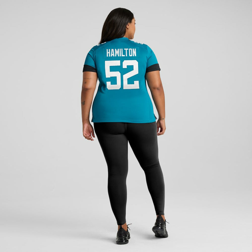 DaVon Hamilton Jacksonville Jaguars Women's Game Jersey Teal | Nike for Sale