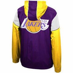 Los Angeles Lakers Hardwood Classics Highlight Reel Windbreaker Half-Zip Hoodie Jacket Purple/Gold - NBA