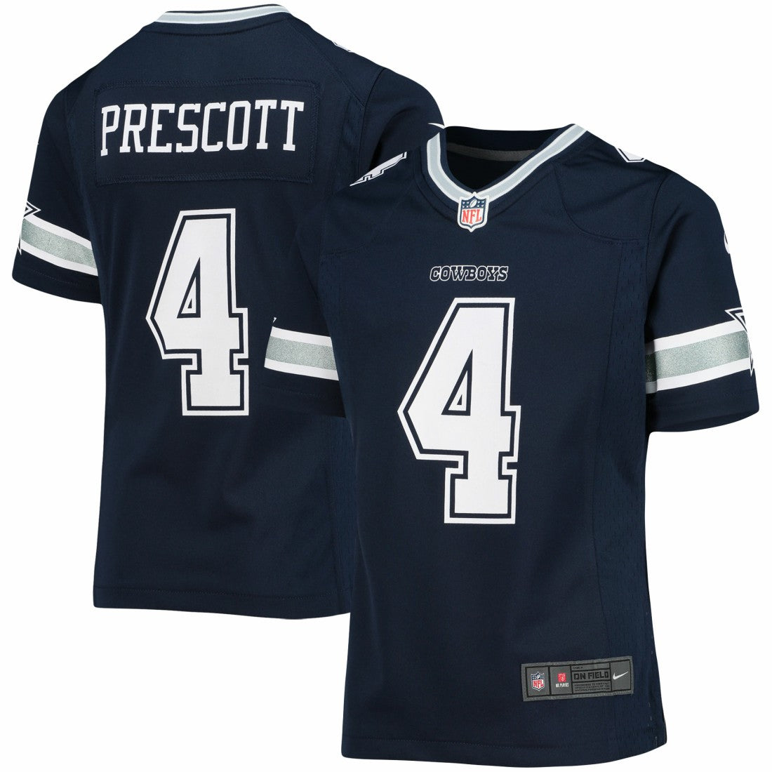 Dak Prescott Dallas Cowboys Girls Youth Team Game Jersey Navy | Nike for Sale
