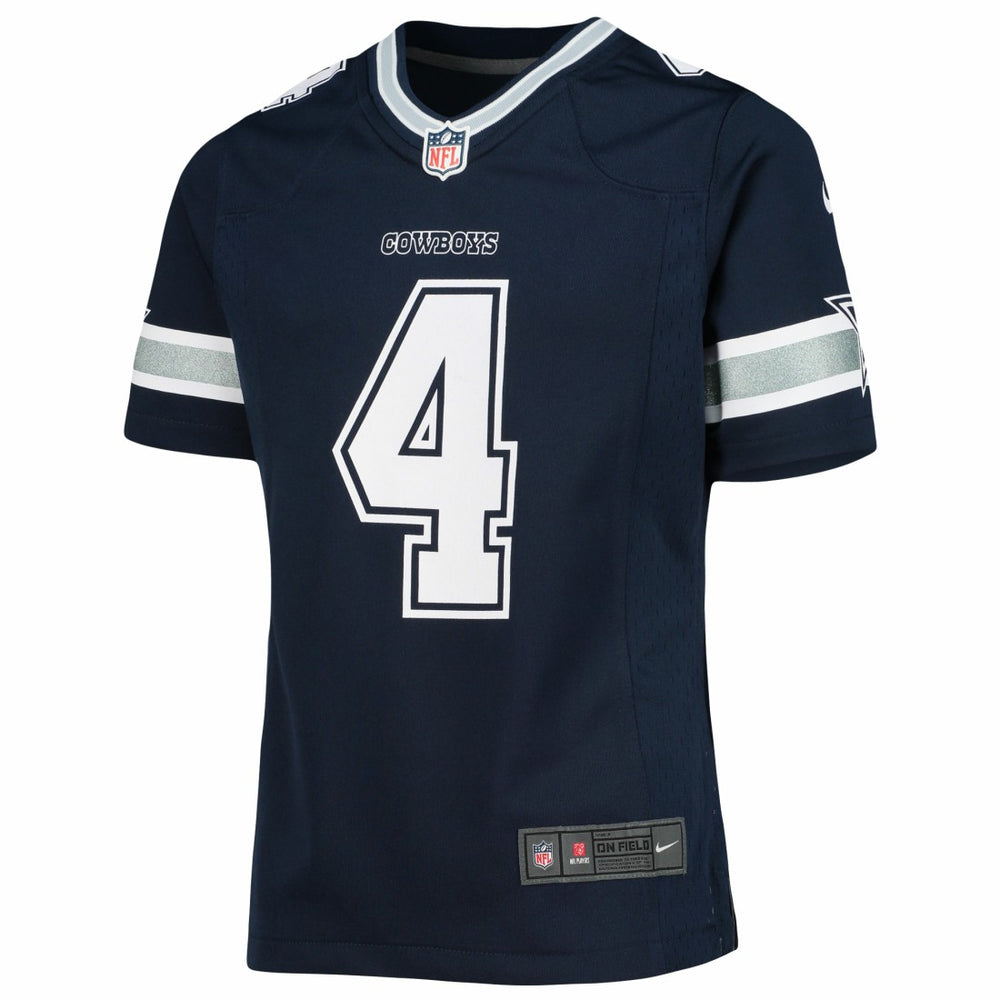 Dak Prescott Dallas Cowboys Girls Youth Team Game Jersey Navy | Nike for Sale