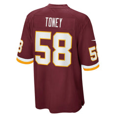 Shaka Toney Washington Football Team Game Jersey Burgundy | Nike for Sale