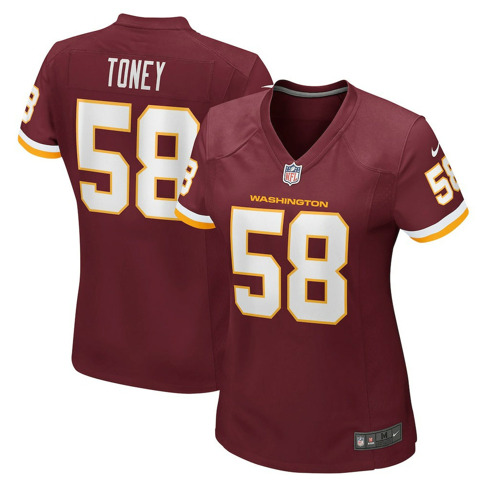 Shaka Toney Washington Football Team Women's Game Jersey Burgundy | Nike for Sale