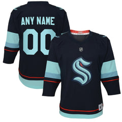 Seattle Kraken Youth Home Replica Custom Jersey - Navy - NHL