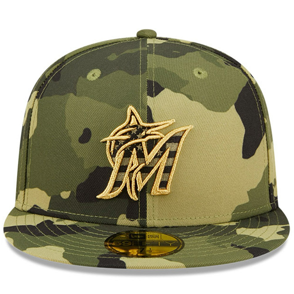 Miami Marlins New Era 2022 Armed Forces Day On-Field 59FIFTY Fitted Hat - MLB