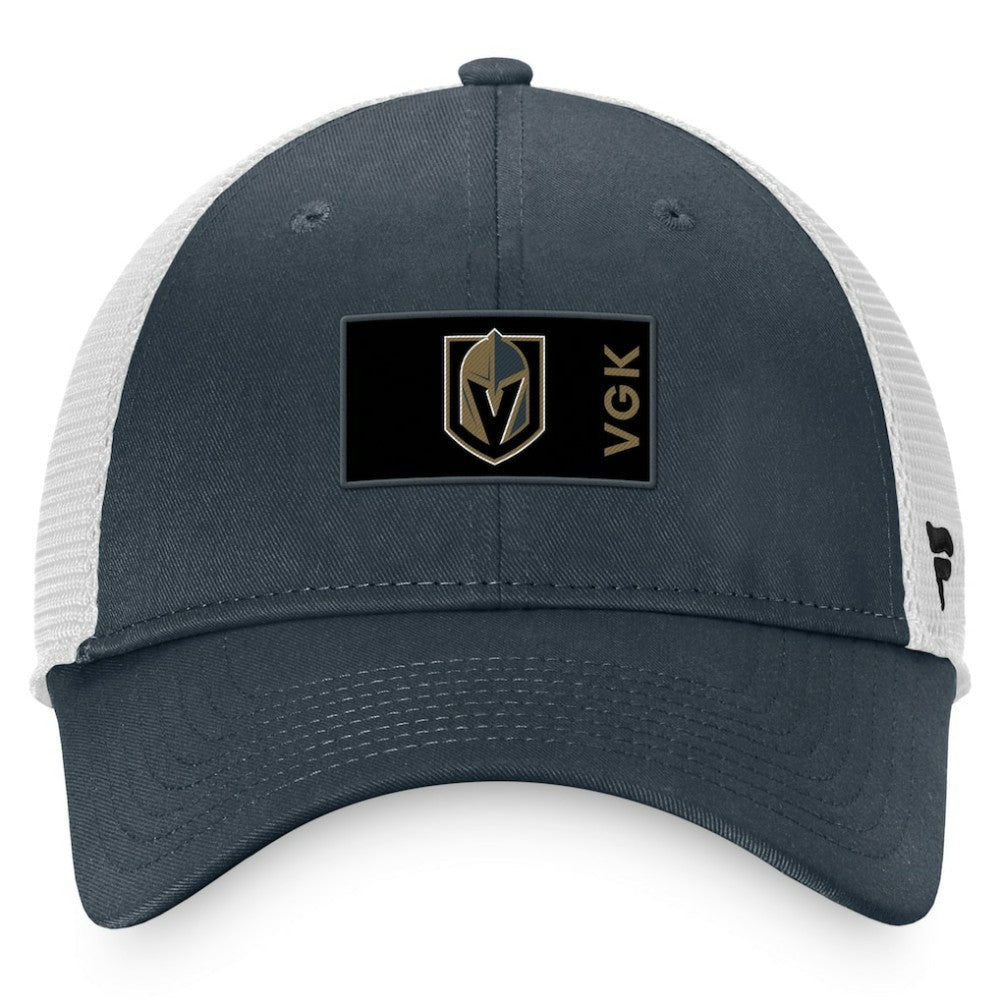 Vegas Golden Knights Fanatics Authentic Pro Rink Trucker Snapback Hat - Charcoal/White - NHL