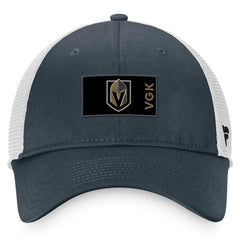 Vegas Golden Knights Fanatics Authentic Pro Rink Trucker Snapback Hat - Charcoal/White - NHL