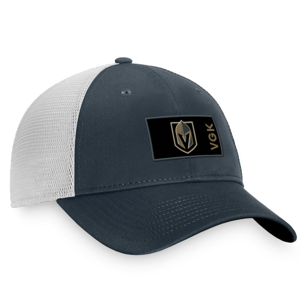 Vegas Golden Knights Fanatics Authentic Pro Rink Trucker Snapback Hat - Charcoal/White - NHL