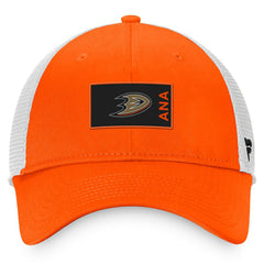 Anaheim Ducks Fanatics Authentic Pro Rink Trucker Snapback Hat - Orange/White - NHL