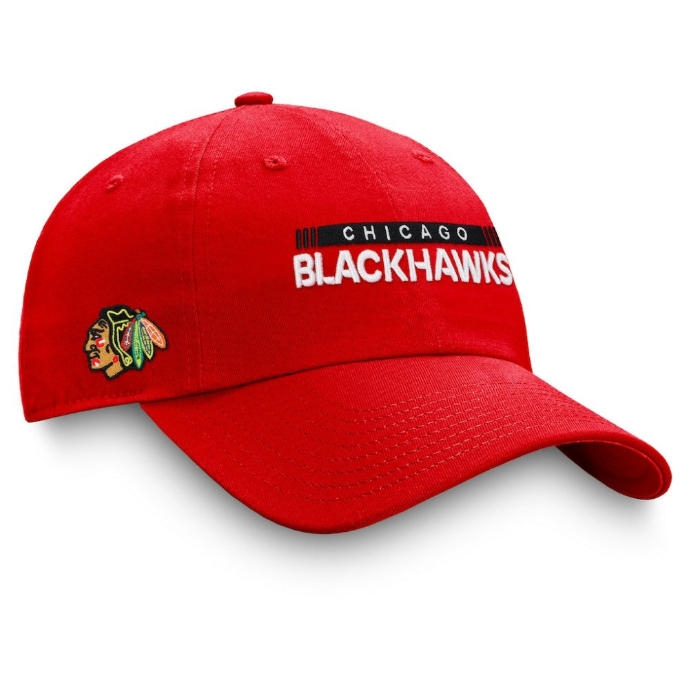 Chicago Blackhawks Fanatics Authentic Pro Rink Adjustable Hat - Red - NHL