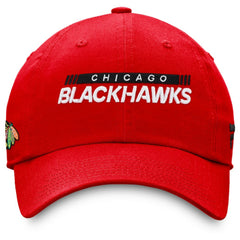 Chicago Blackhawks Fanatics Authentic Pro Rink Adjustable Hat - Red - NHL
