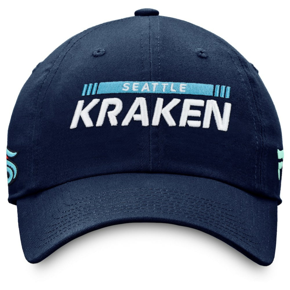 Seattle Kraken Fanatics Authentic Pro Rink Adjustable Hat - Deep Sea Blue - NHL