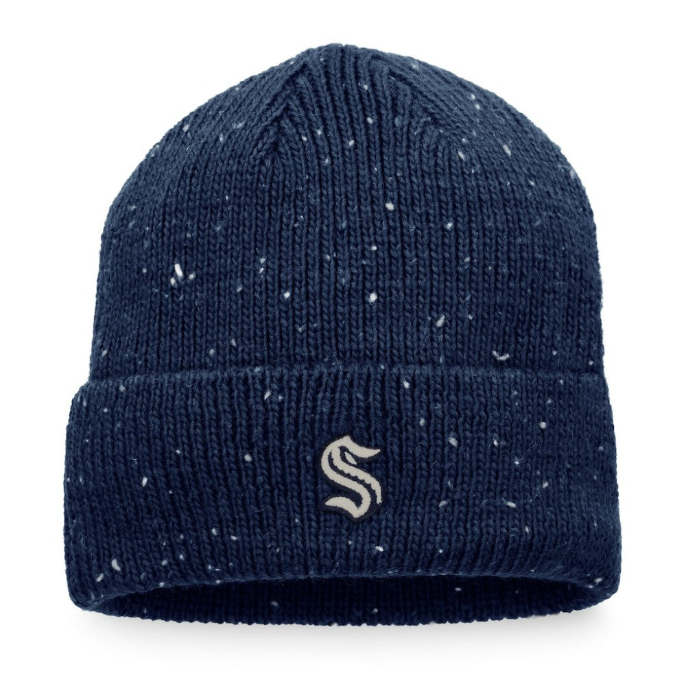 Seattle Kraken Fanatics Authentic Pro Rink Pinnacle Cuffed Knit Hat - Deep Sea Blue - NHL