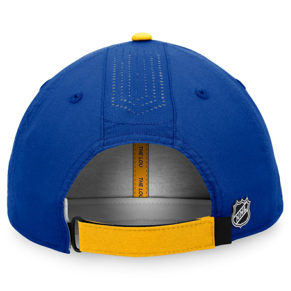 St. Louis Blues Fanatics Authentic Pro Rink Pinnacle Adjustable Hat - Blue - NHL