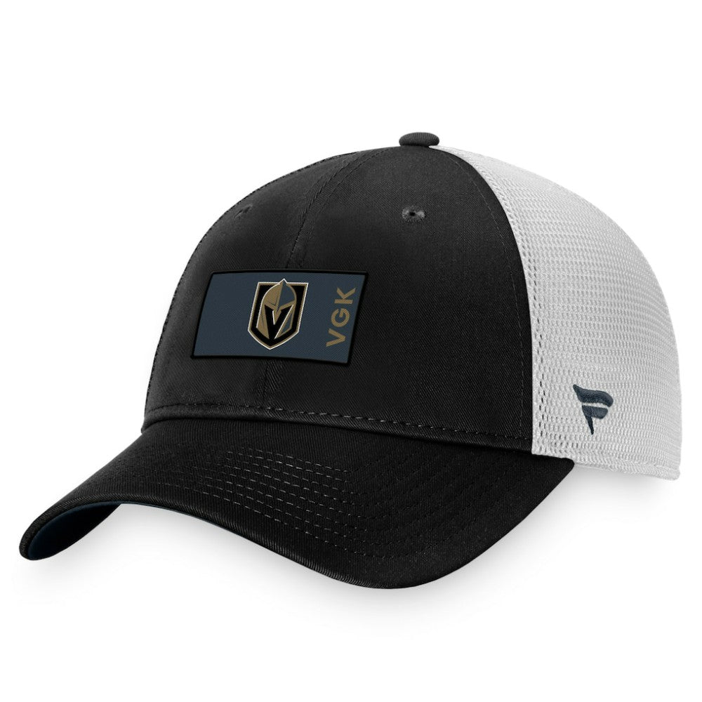 Vegas Golden Knights Fanatics Authentic Pro Rink Trucker Snapback Hat - Black/White - NHL