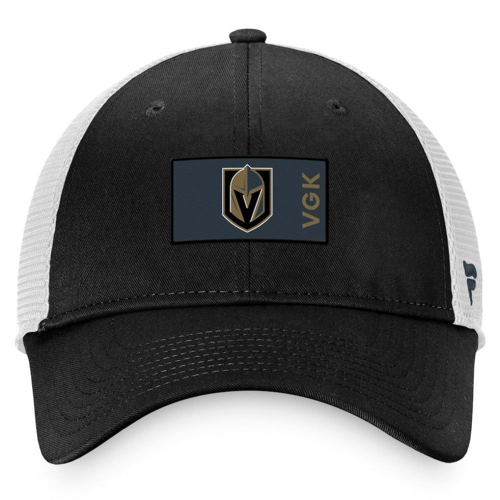 Vegas Golden Knights Fanatics Authentic Pro Rink Trucker Snapback Hat - Black/White - NHL