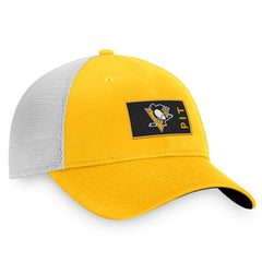 Pittsburgh Penguins Fanatics Authentic Pro Rink Trucker Snapback Hat - Gold/White - NHL