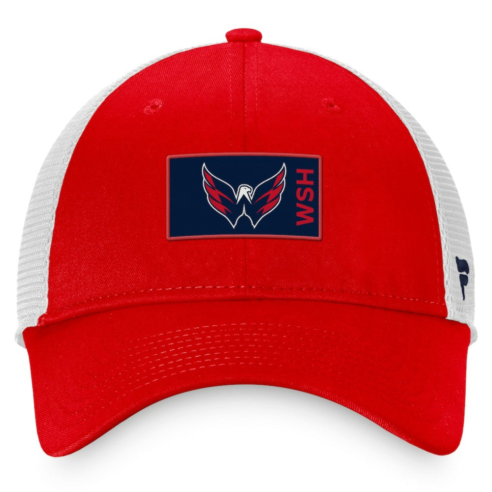 Washington Capitals Fanatics Authentic Pro Rink Trucker Snapback Hat - Red/White - NHL