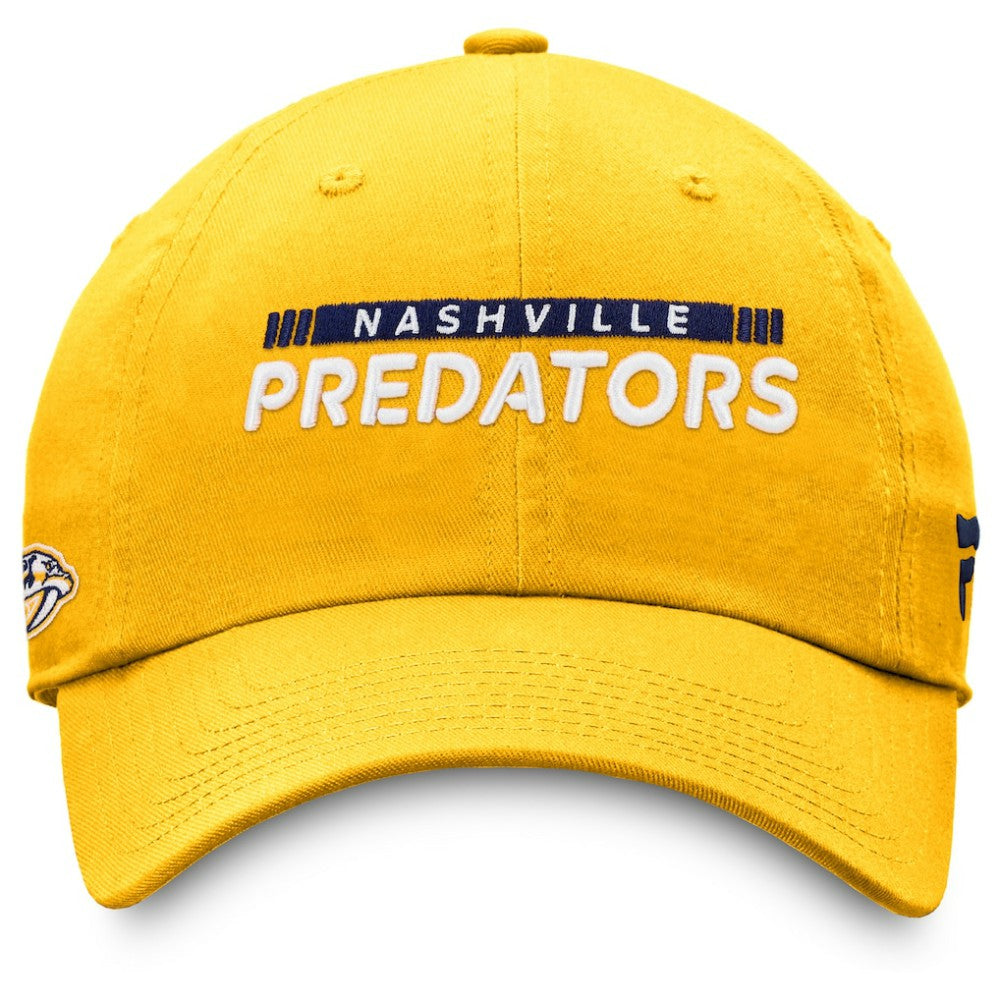 Nashville Predators Fanatics Authentic Pro Rink Adjustable Hat - Gold - NHL