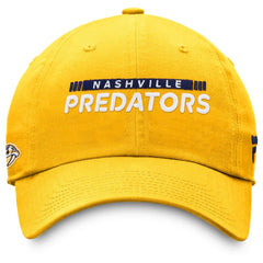 Nashville Predators Fanatics Authentic Pro Rink Adjustable Hat - Gold - NHL