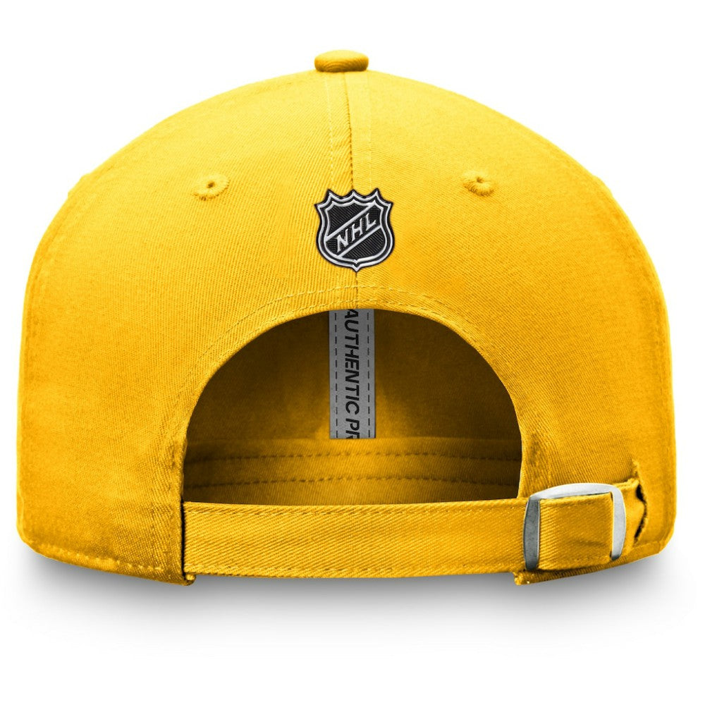 Nashville Predators Fanatics Authentic Pro Rink Adjustable Hat - Gold - NHL