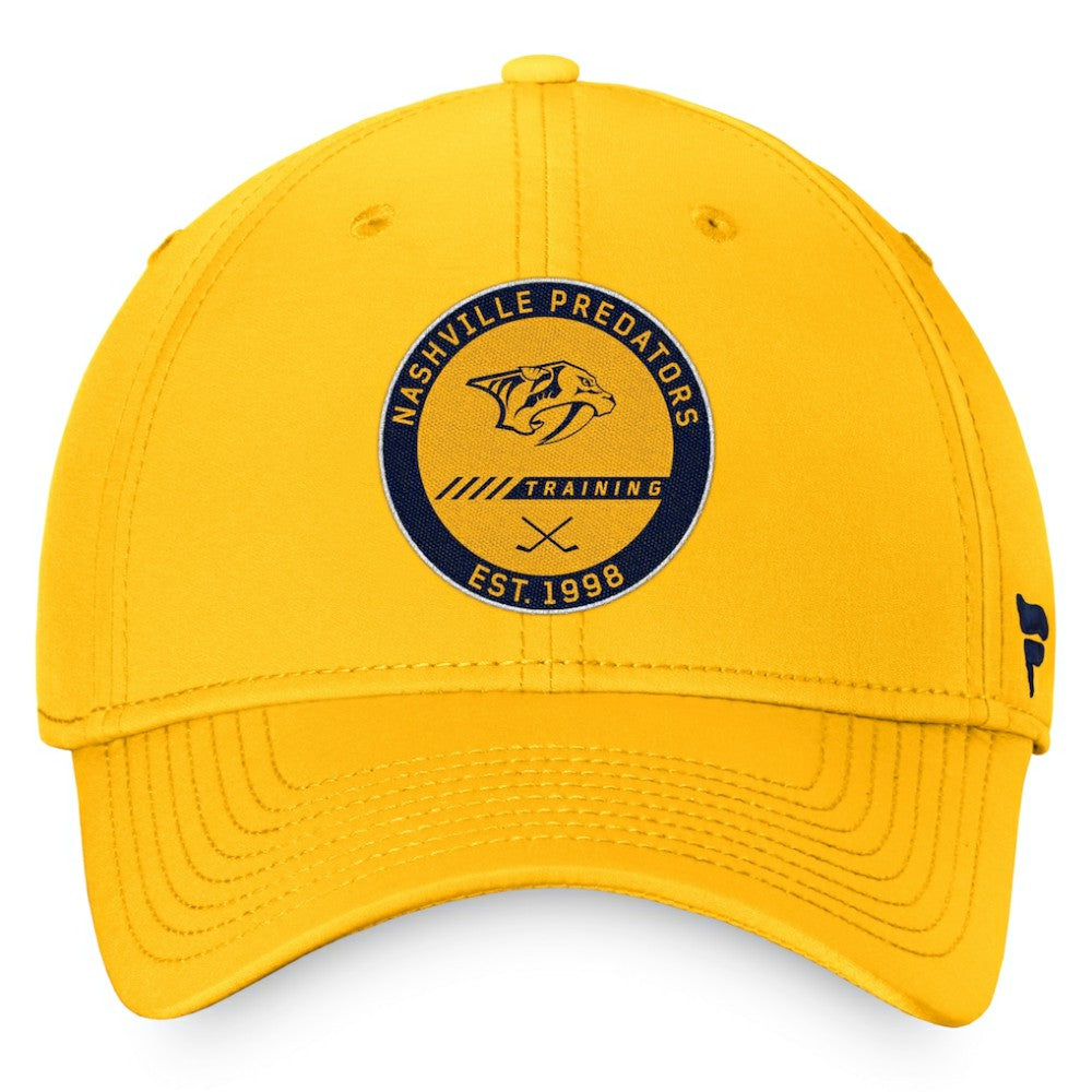 Nashville Predators Fanatics 2022 Authentic Pro Training Camp Flex Hat - Gold - NHL