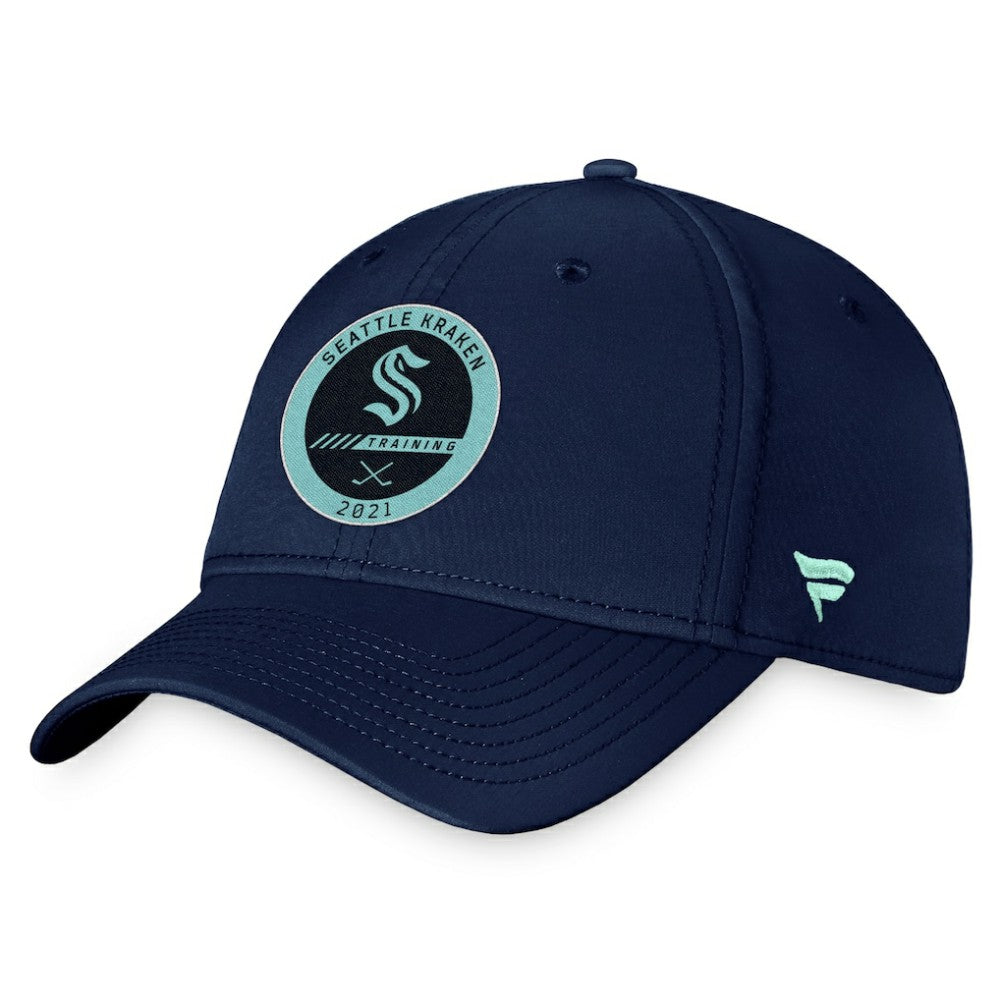 Seattle Kraken Fanatics 2021 Authentic Pro Training Camp Flex Hat - Navy - NHL