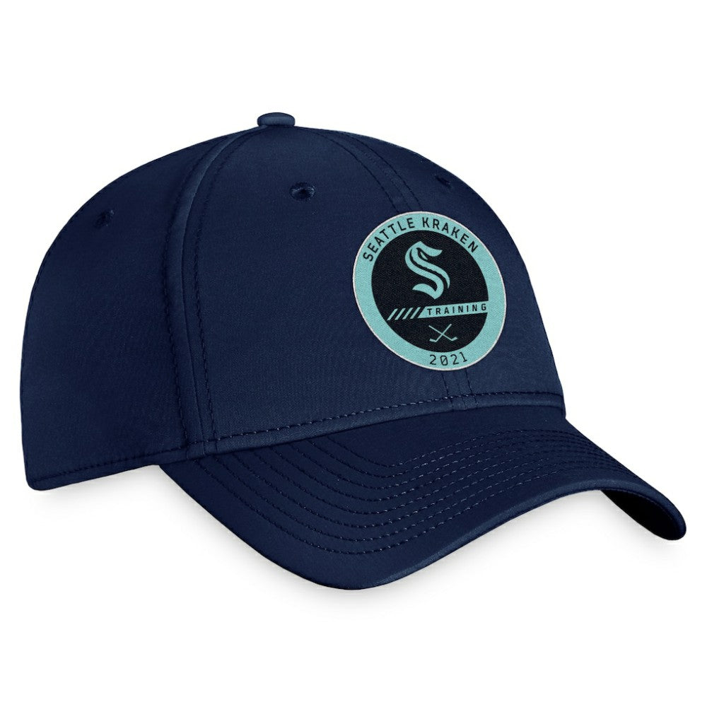 Seattle Kraken Fanatics 2021 Authentic Pro Training Camp Flex Hat - Navy - NHL