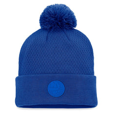 New York Islanders Fanatics Women's Authentic Pro Road Cuffed Knit Hat with Pom - Royal - NHL