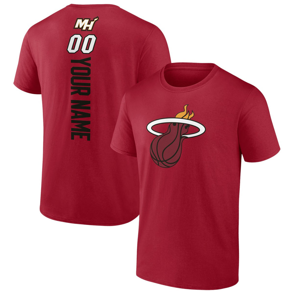 Miami Heat Personalized Playmaker Team T-Shirt Red - NBA