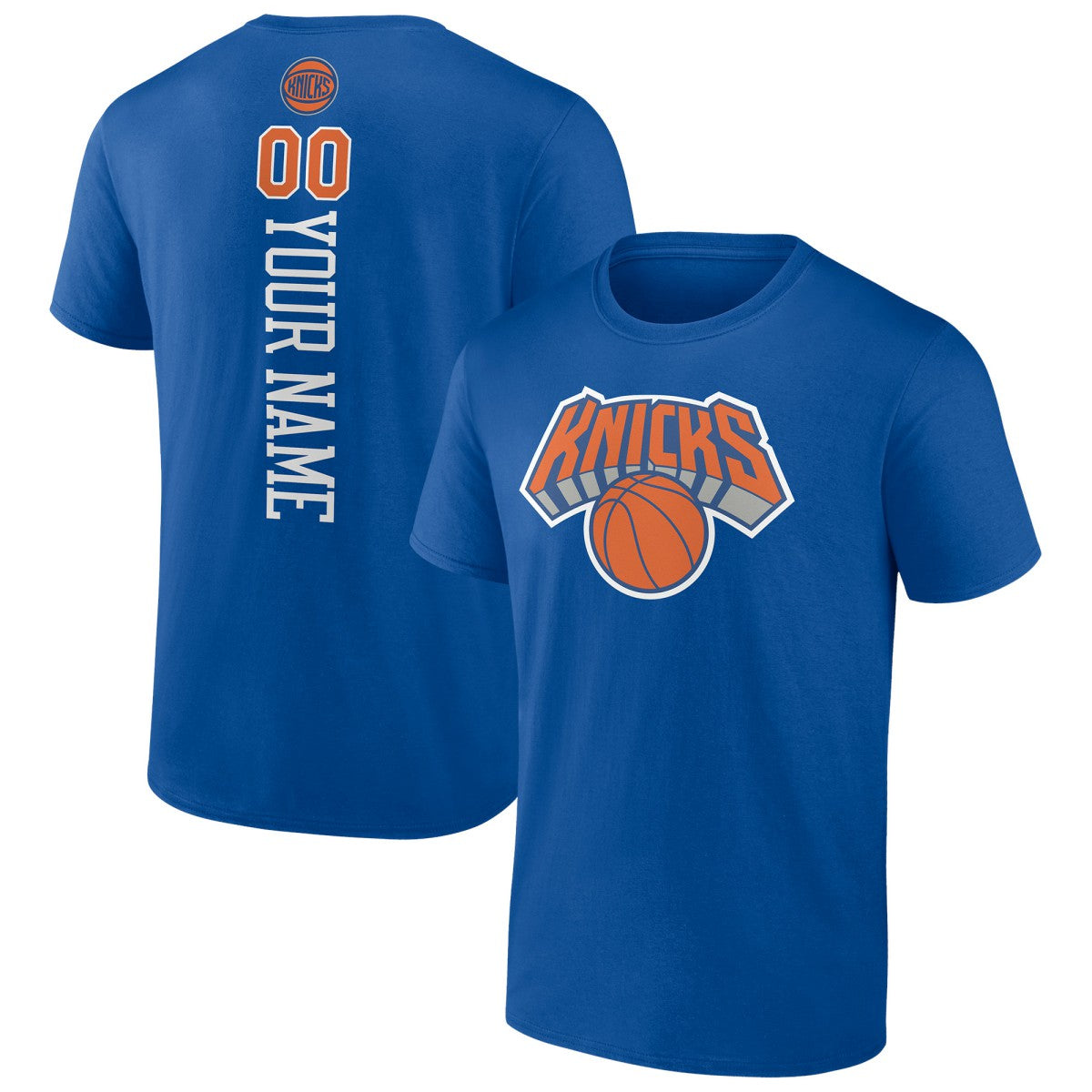 New York Knicks Personalized Playmaker Team T-Shirt Blue - NBA