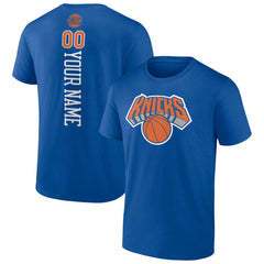 New York Knicks Personalized Playmaker Team T-Shirt Blue - NBA