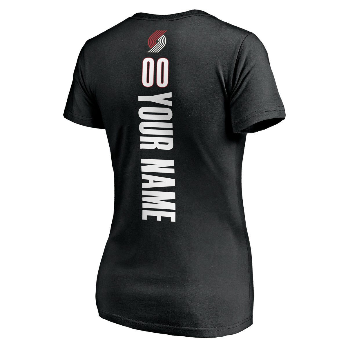 Portland Trail Blazers Women's Personalized Playmaker Team V-Neck T-Shirt Black - NBA