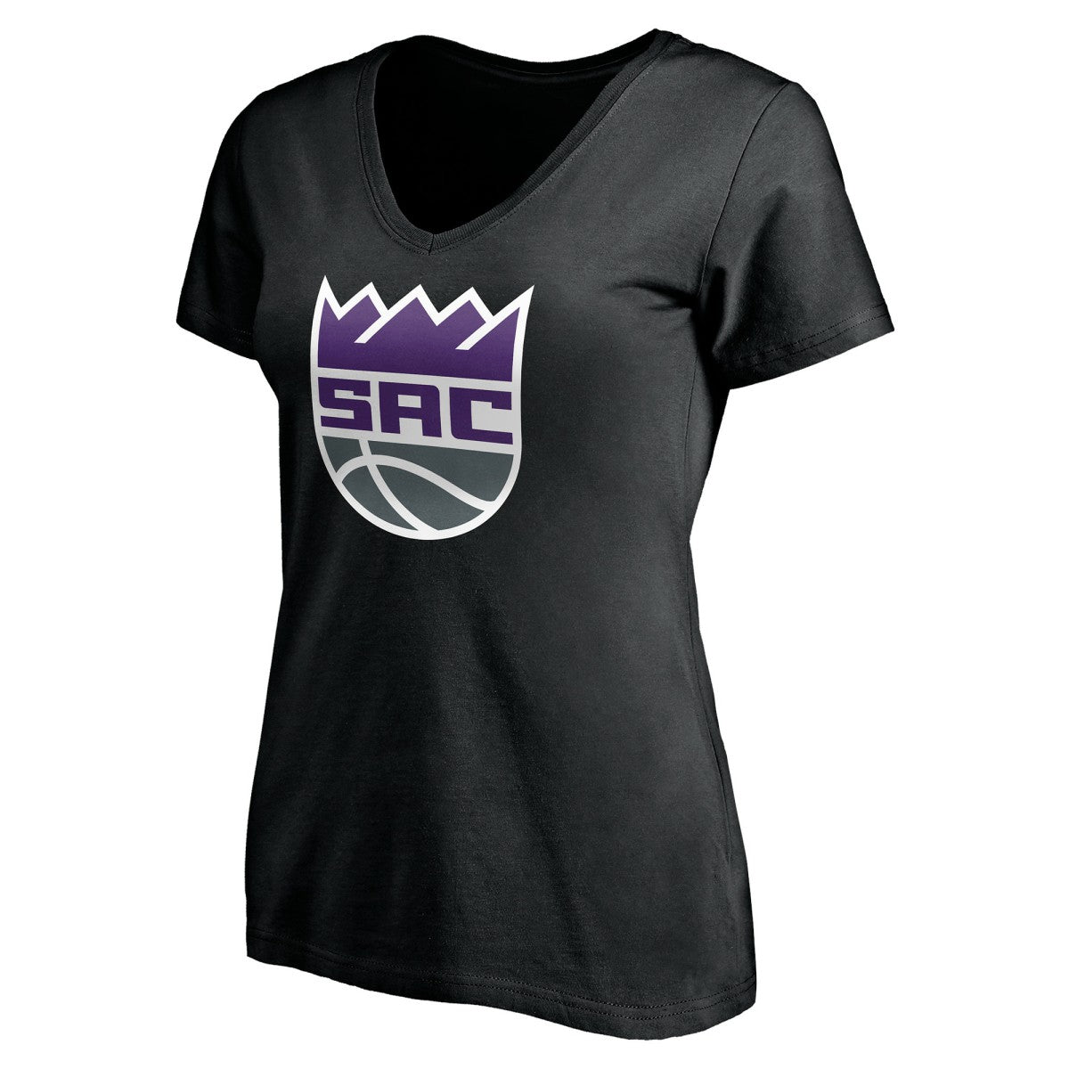 Sacramento Kings Women's Personalized Playmaker Team V-Neck T-Shirt Black - NBA