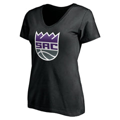 Sacramento Kings Women's Personalized Playmaker Team V-Neck T-Shirt Black - NBA