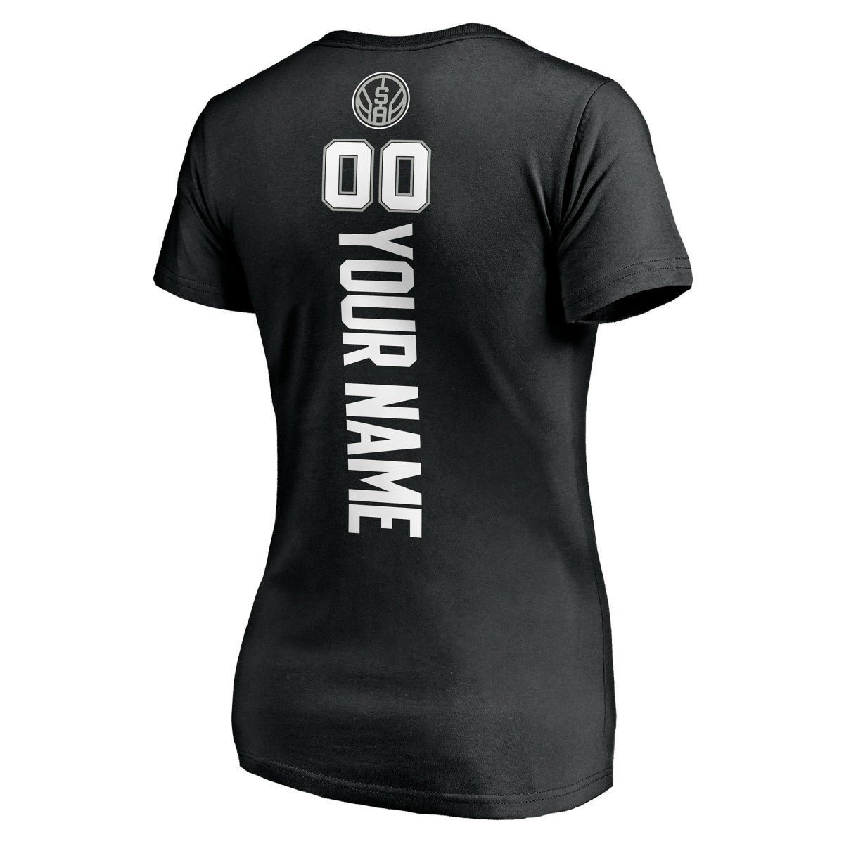 San Antonio Spurs Women's Personalized Playmaker Team V-Neck T-Shirt Black - NBA