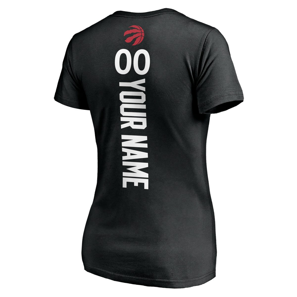 Toronto Raptors Women's Personalized Playmaker Team V-Neck T-Shirt Black - NBA