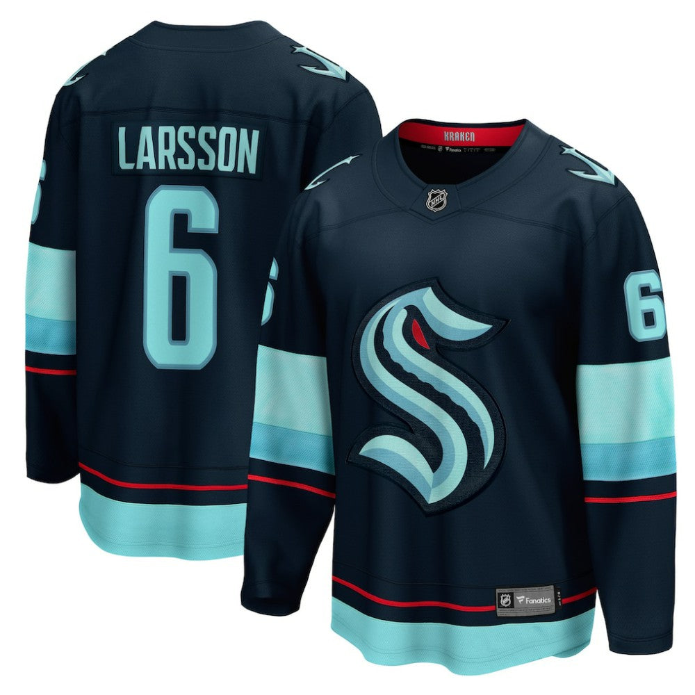 Adam Larsson Seattle Kraken Fanatics Home Breakaway Player Jersey - Deep Sea Blue - NHL